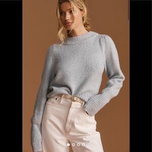 Anthropologie Maeve Puff-Sleeved Sweater